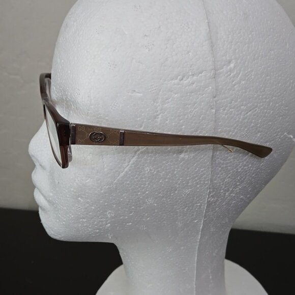 Gucci Brown Rectangular Eyeglasses GG 3133 MH5 135 - Picture 3 of 7